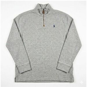 Polo Ralph Lauren Men Gray Quarter Zip Pullover Sweatshirt XL